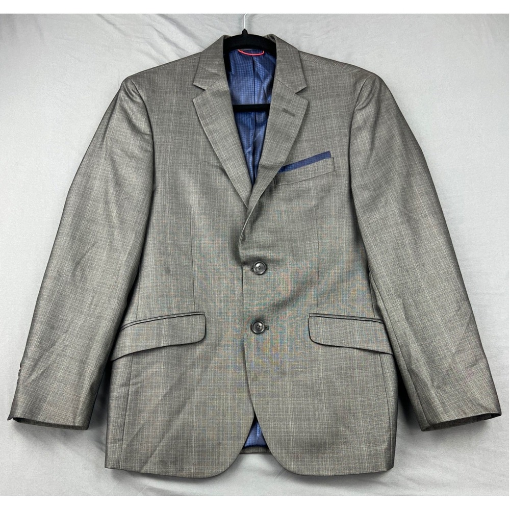 Billy London Suit Jacket Mens 36S Grey Blazer Fair Marks On Front 2-Button Coat
